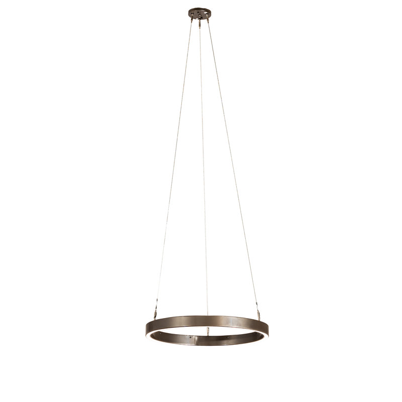 Anillo Halo Matte Black and Bronze LED Pendant Light