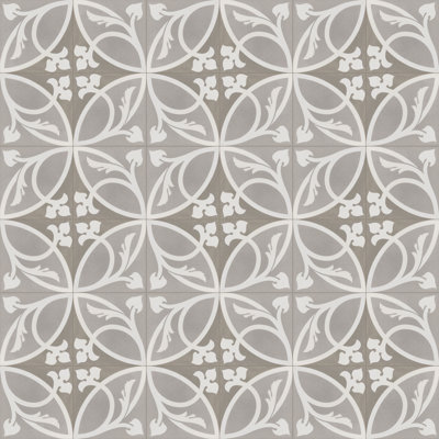 Carreau de porcelaine à motif taupe 8 po x 8 po Caprice