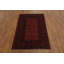 Tapis oriental rouge à motif géométrique 3 x 5
