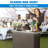 GoBar Portable Bar Table with Multi-Colour LED Lights - Mobile Bartender Station