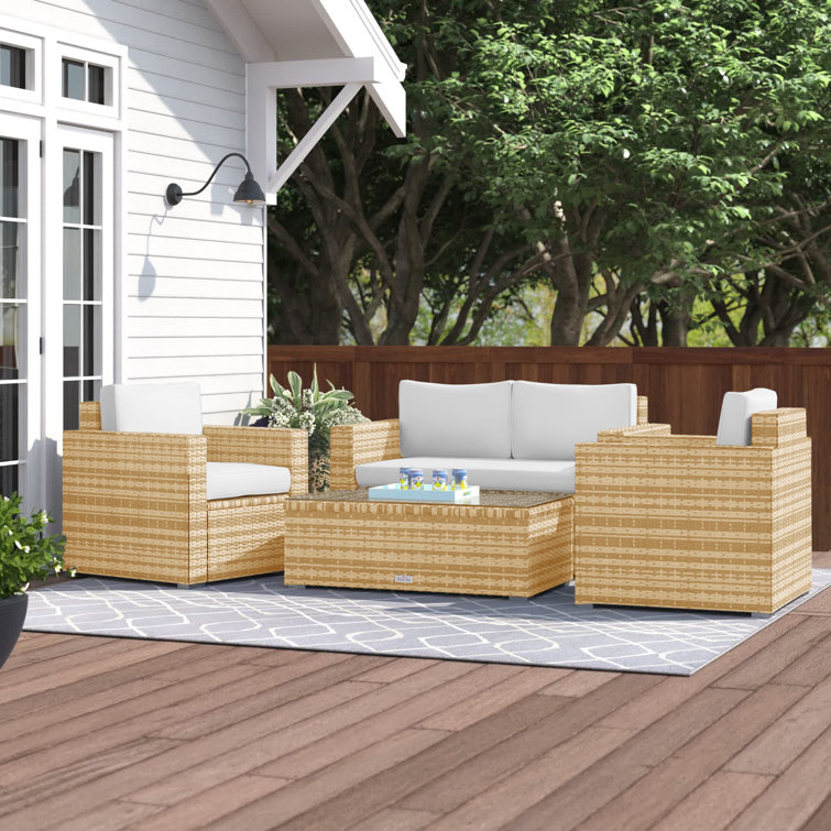 Hardesty 4 - Person Patio Conversation Sets with Cushions