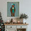 «Donkey Blue Hat and Scarf» par Fab Funky, impression sur toile encadrée