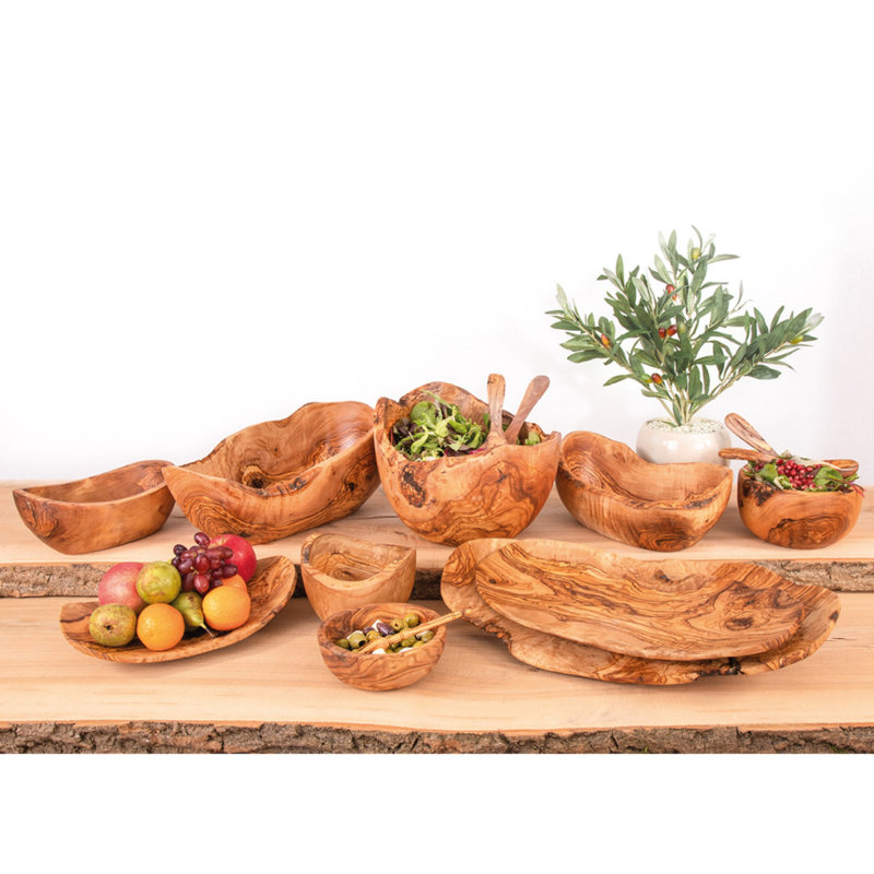 August Grove Ezzie Wood Fruit Bowl