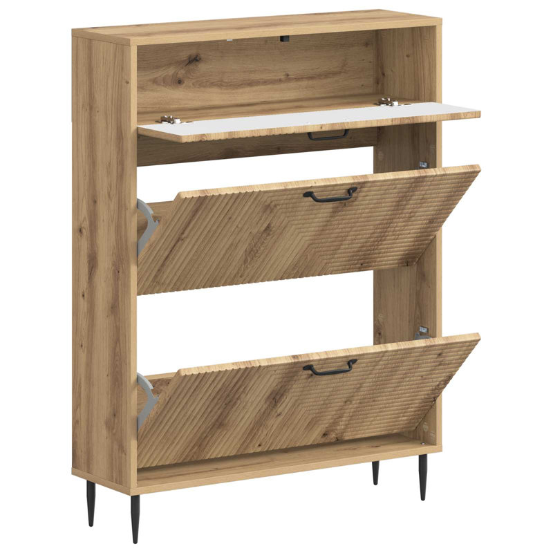 Flip Down Shoe Storage, Artisan Oak