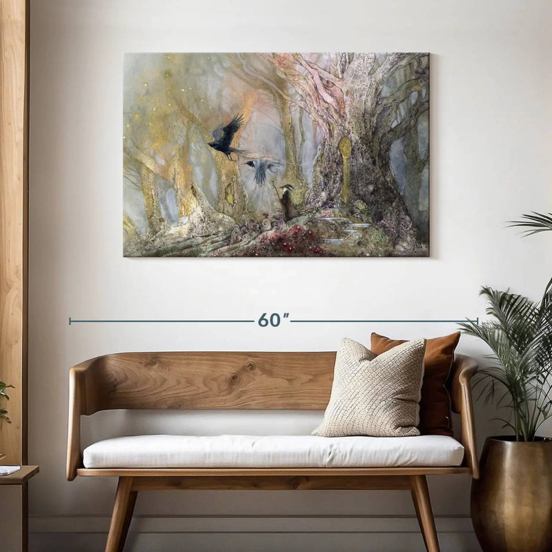Kelan Raven God, 30" H x 45" W