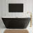 67'' acrylic freestanding bathtub with unique diamond pattern design: spacious oval shape, Black finish, brushed nickel overflow and pop-up drain CUPC Certificate -108919981