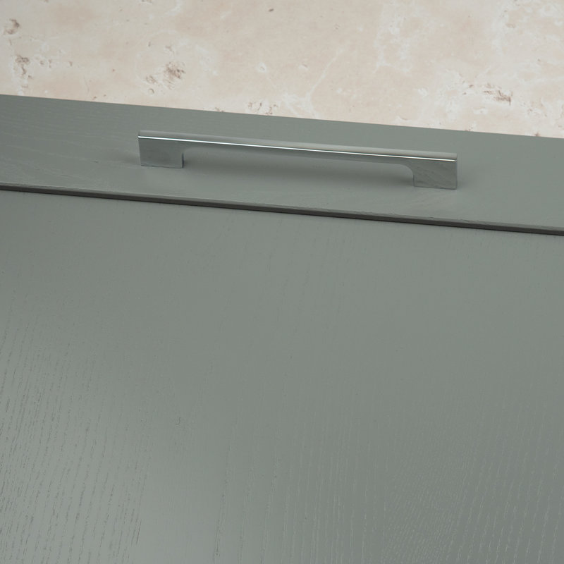 Polished Chrome Slim Squared D-Bar Handles, 160mm