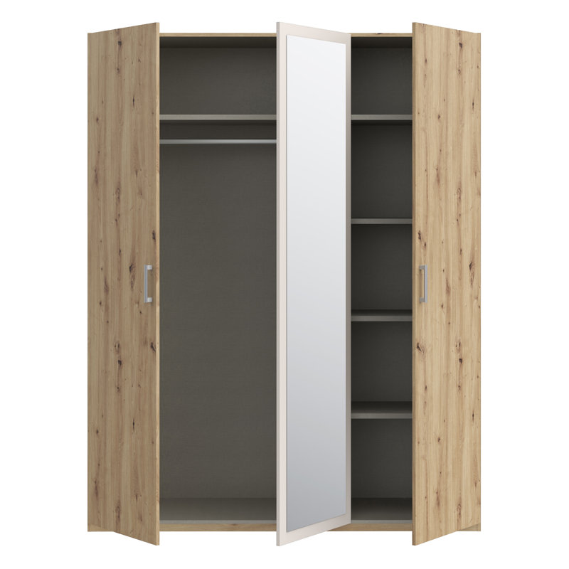 3 Door Manufactured Wood Wardrobe