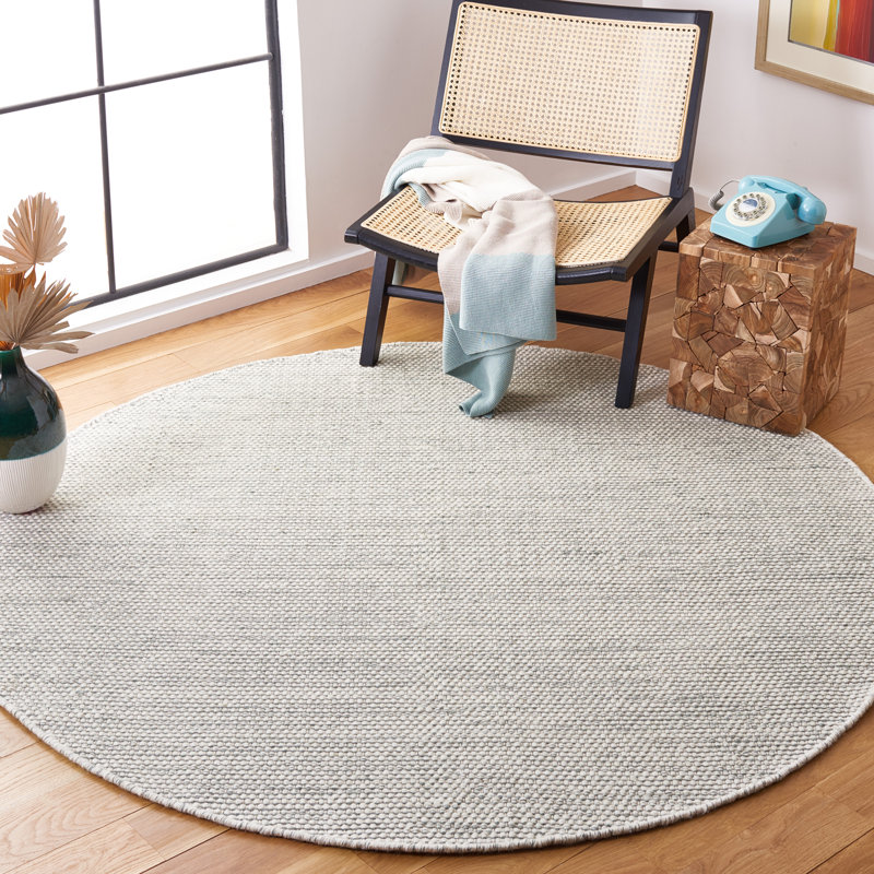 Tapis Natura bleu clair / ivoire, Rond 6 pi