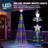 6ft Animated Christmas Cone Tree Yard Lights with 280 LED Light, Metal Stakes