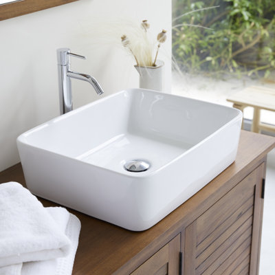 Tikamoon Alexi 14.57'' Ceramic Rectangular Bathroom Sink