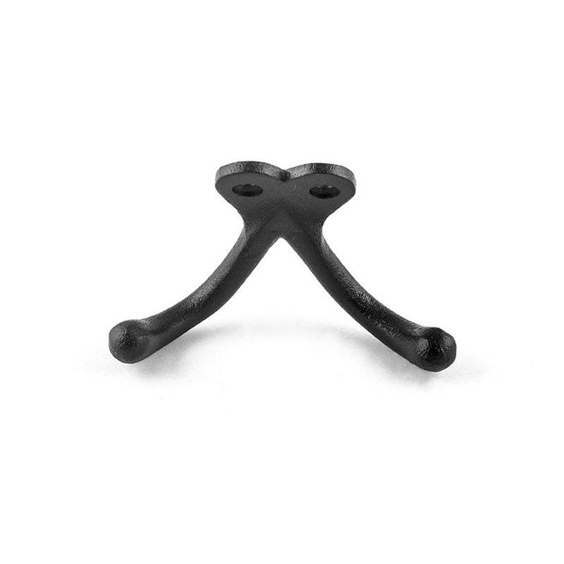 Double Wrought Iron Wall Mounted Robe Hook