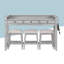 Ensemble de table de salle à manger 4 pièces avec 3 tabourets-213699376-213699377