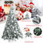 Arbre de Noël vert floqué / givré-1421938497