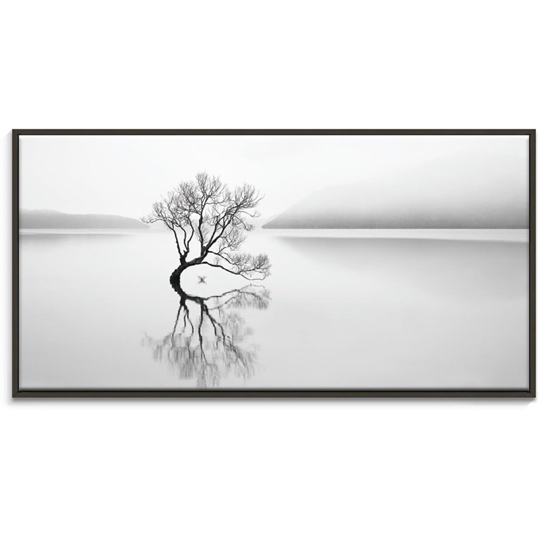 Print on Canvas, 31cm H x 61cm W, Black Floater Frame