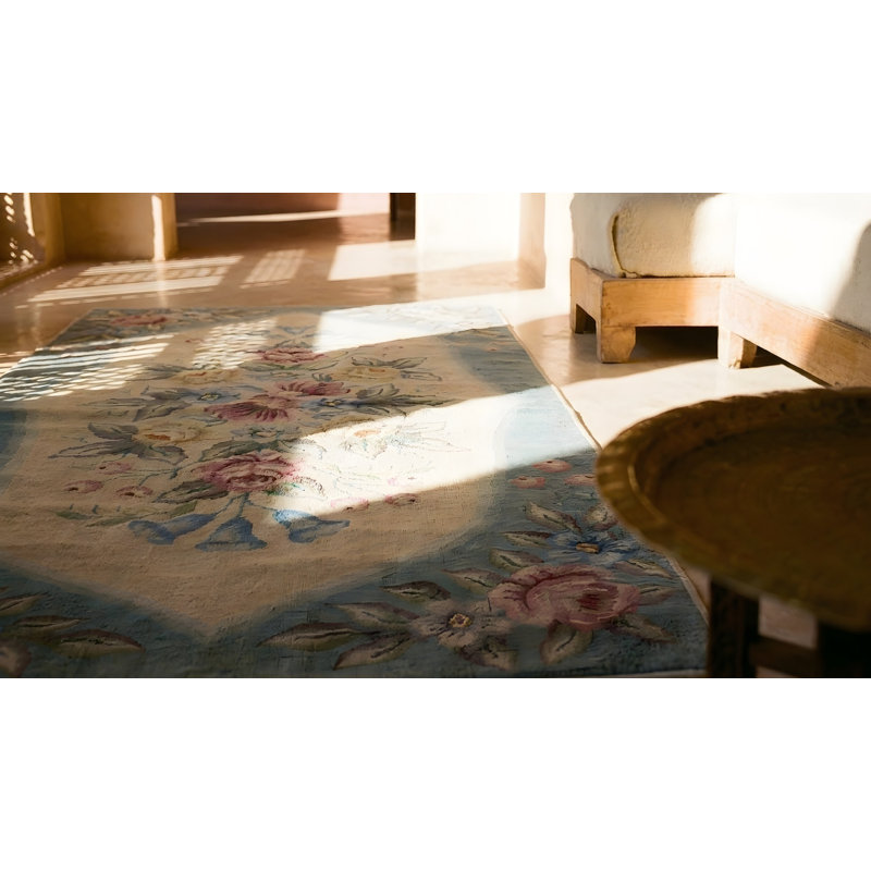 Tapis antique américain ivoire 1935