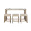 Table de canapé en marbre VANILLA REAL AVEC PUISSANCE ET 3 TABOURETS