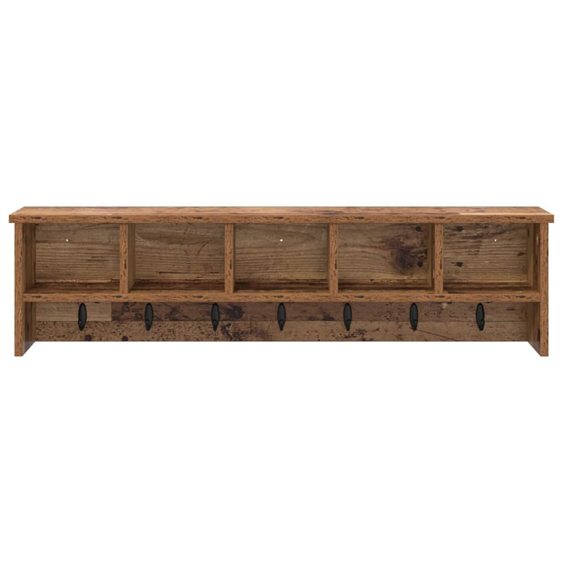 Wall-Mounted Coat Rack 100 X 16 X 26 Cm, Old Wood