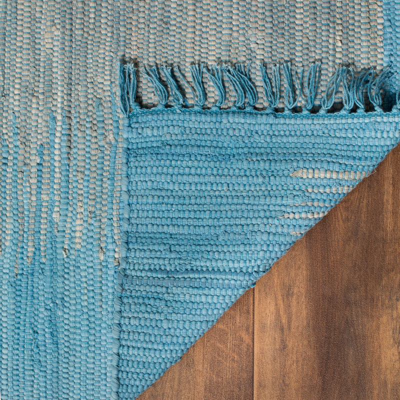 Cayman Hand Woven Cotton Abstract Rug, Rectangle 4' x 6'
