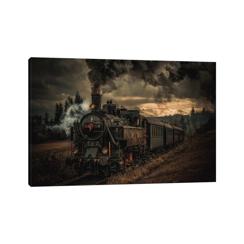 «Gold Digger Train» par Hubert Bichler - reproduction de photo sur toile tendue, H 12 po x l 18 po x 1,5 po