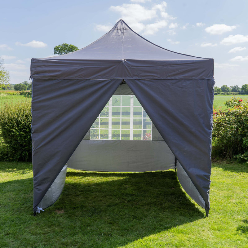 Cailin Pop-Up Gazebo, 280cm H x 250cm W x 250 cm D, Dark Grey