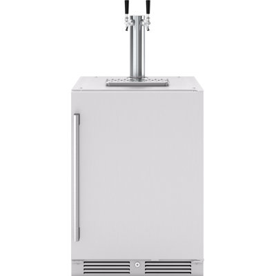 Presrv 5.6 cu. ft. Convertible Outdoor Beer Kegerator in Stainless Steel with Double Tap and 107-Can Beverage Storage