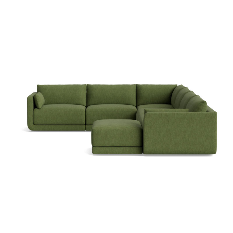 Eva Modular Sectional, Performance Weave - Basil