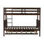 Lit superposé simple au-dessus de double en bois d'hévéa avec lit gigogne, échelle convertible et garde-corps, lit convertible détachable avec lit gigogne simple-1361116060-1361116051