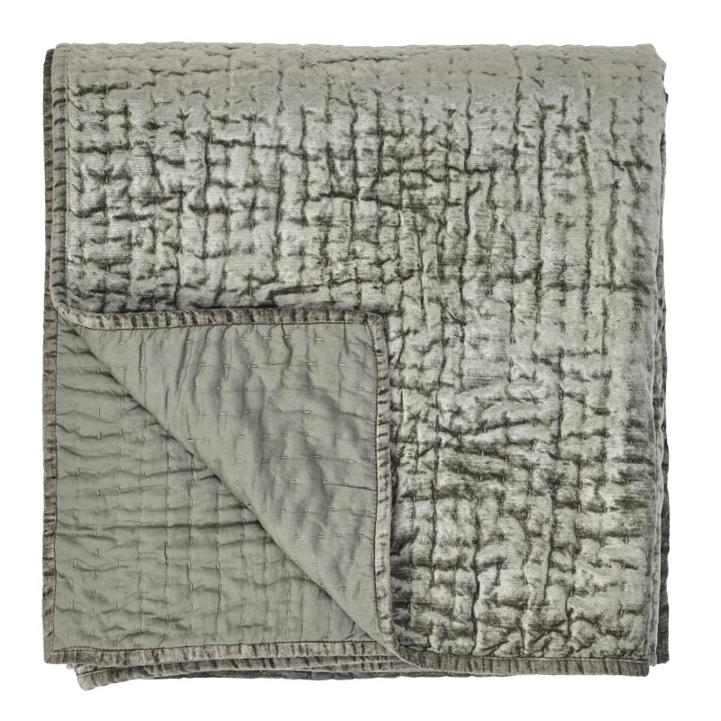 Velvet Quilt, King Quilt, Sage Green