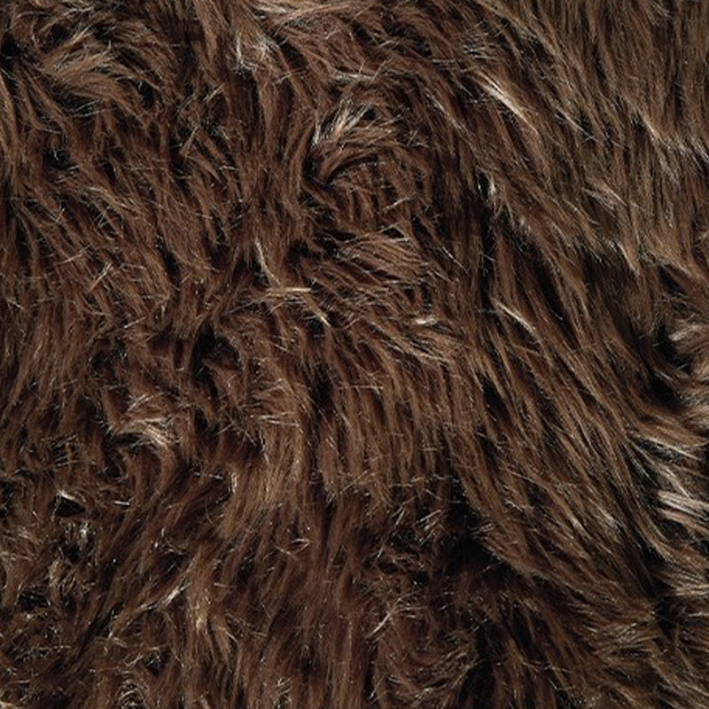 Throw Blanket Set Of 3, Modern Soft Faux Fur Textured Brown Polyester