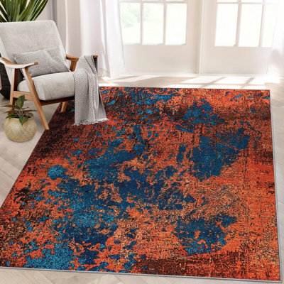 Tapis moderne et abstrait, tapis de chambre lavable