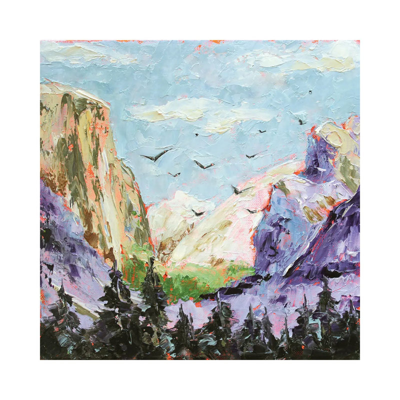 Purple Mountains by Alexandra Jagoda - No Frame Gallery-Wrapped Canvas Giclée on Canvas, 93.98cm H x 93.98cm W