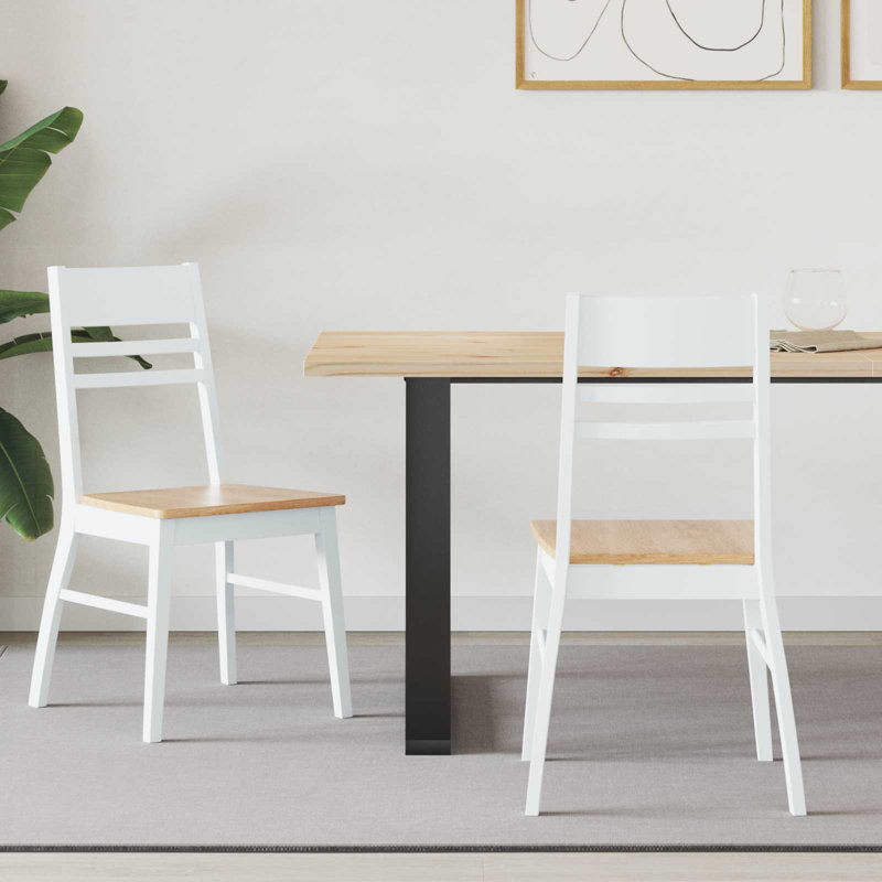Tarica Solid Wood Accent, White/Natural