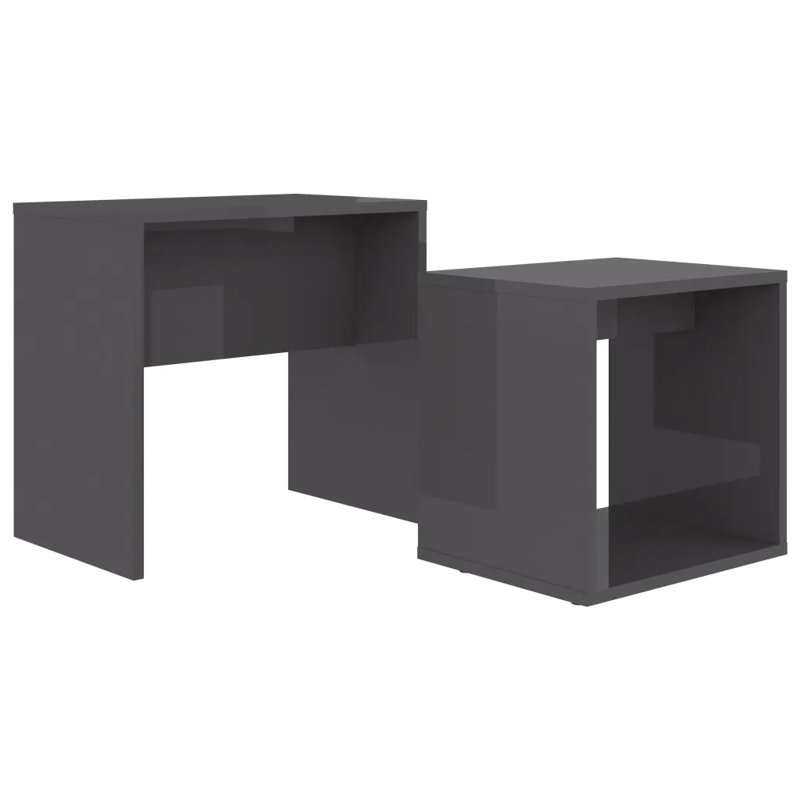 Bisher Coffee Table, High Gloss Grey
