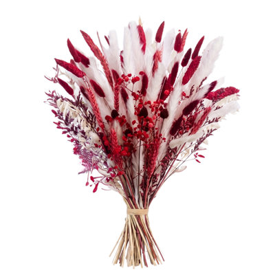 Arrangement de fleurs artificielles de fleurs de pampas séchées (vase non inclus)
