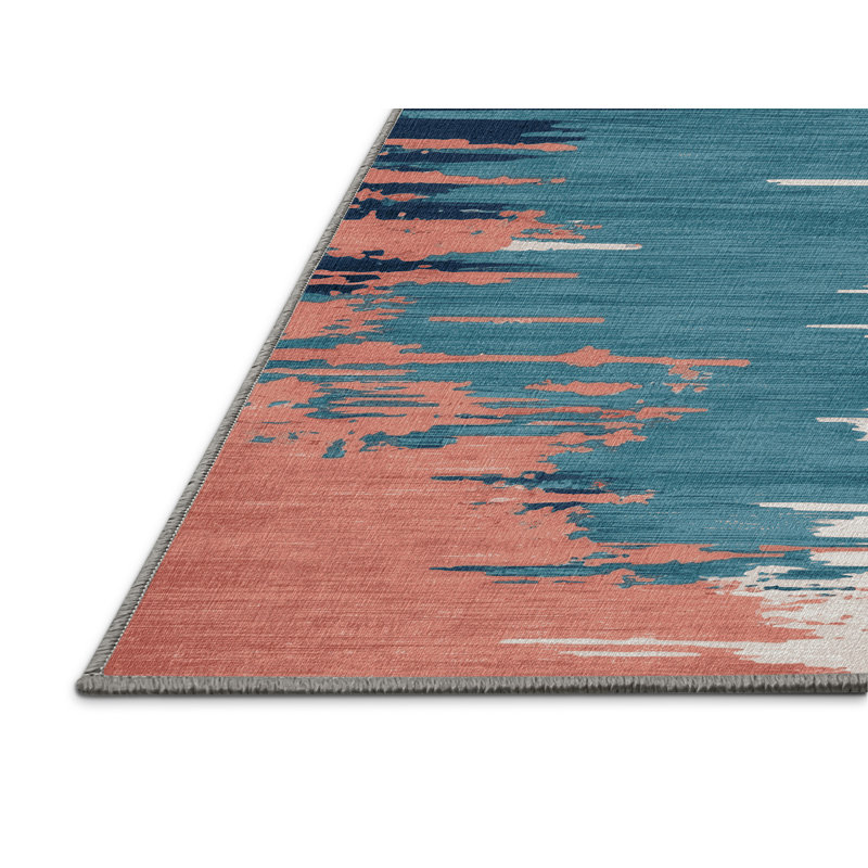 Tapis aquarelle lavable à la machine, Carré 8 pi