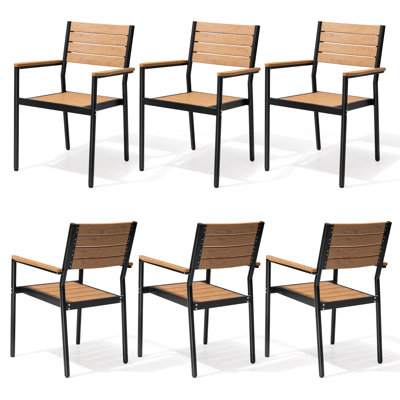 Outdoor Stacking Dining Armchair by Hokku Designs