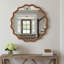 Miroir décoratif rond en bois massif 30 pouces, pour chambre à coucher, salle de bain, salon, vestibule-1435780197
