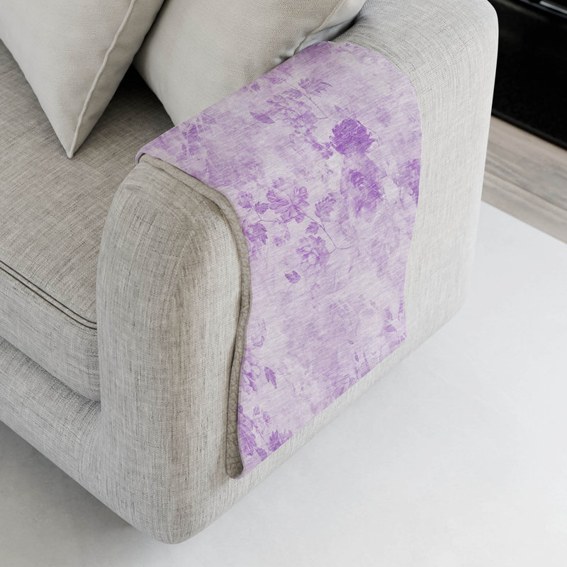 Jeté floral Sherpa ASB724 Addison, Floral lavande
