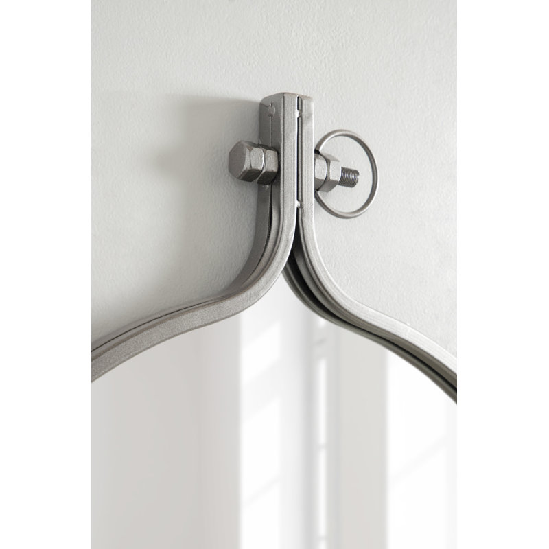 Ristaino Metal Mirror, Gray, 28.5" x 23.5"