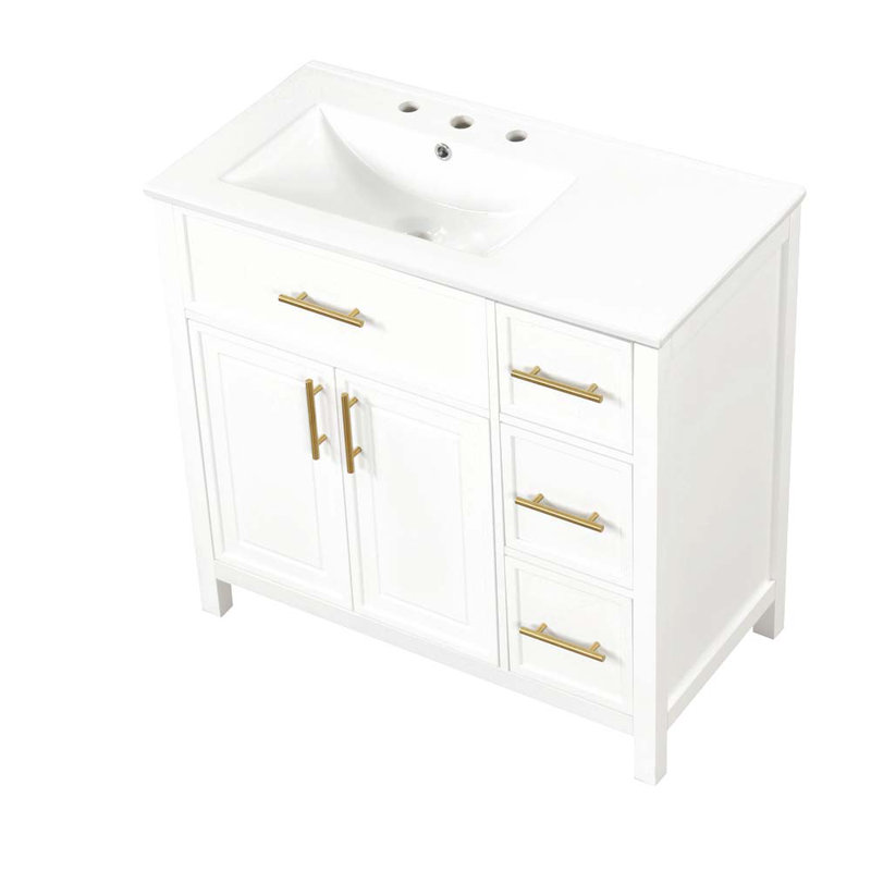 Meuble-lavabo simple 18,3 po avec comptoir