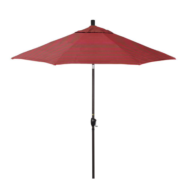 Parasol de marché 9 pi Ayomipo, Sunbrella® cramoisi bois franc