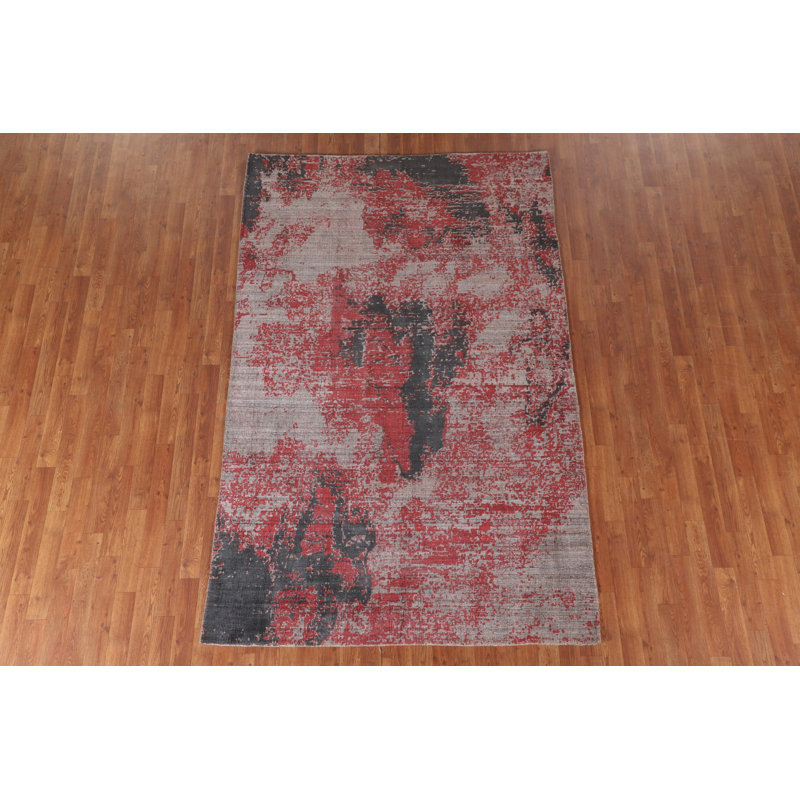 Tapis moderne à motif abstrait All-Over 5 x 8
