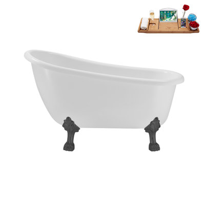 53.1'' x 25.6'' Soaking Acrylic Bathtub