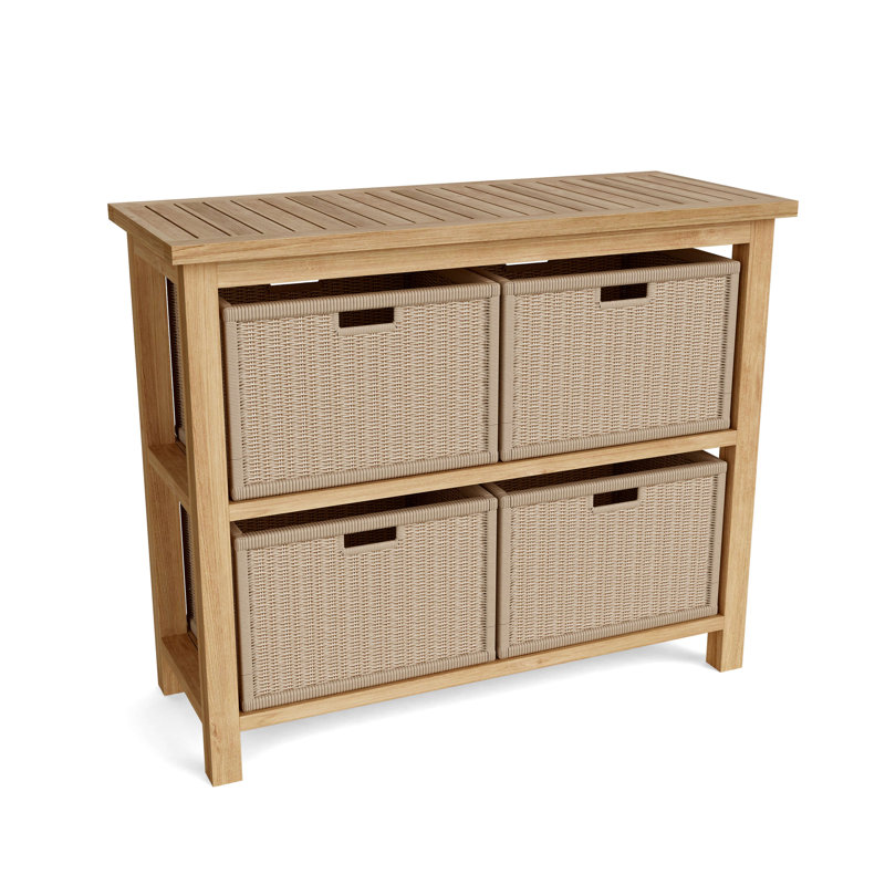 Rectangular Teak Outdoor Buffet & Console Table