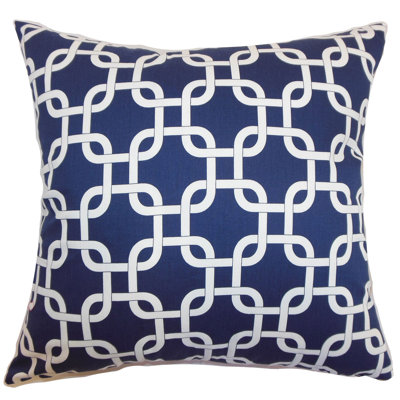 Geometric Cotton Reversible Throw Pillow