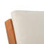 De 2 fauteuils club d'extérieur en bois avec coussins beiges - aspect exotique, eau, conception à lattes ouvertes, l 26,47 po x P 31,23 po, structure solide brune, sièges, capacité de 300 lb,