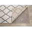 Tapis unique en laine noué à la main ivoire / gris nouvel âge 4 pi 4 po x 6 pi 5 po