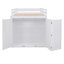 Lit mezzanine double avec tiroirs, bureau et garde-robe