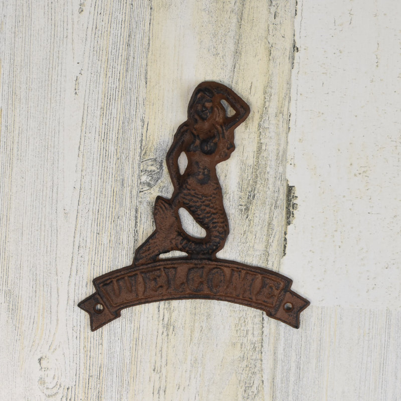 Beach House Mermaid Welcome Front Door Sign Wall Art Nautical Coastal Home Decor Beach House Mermaid Welcome Front Door Sign Wall Art Nautical Coastal Home Decor